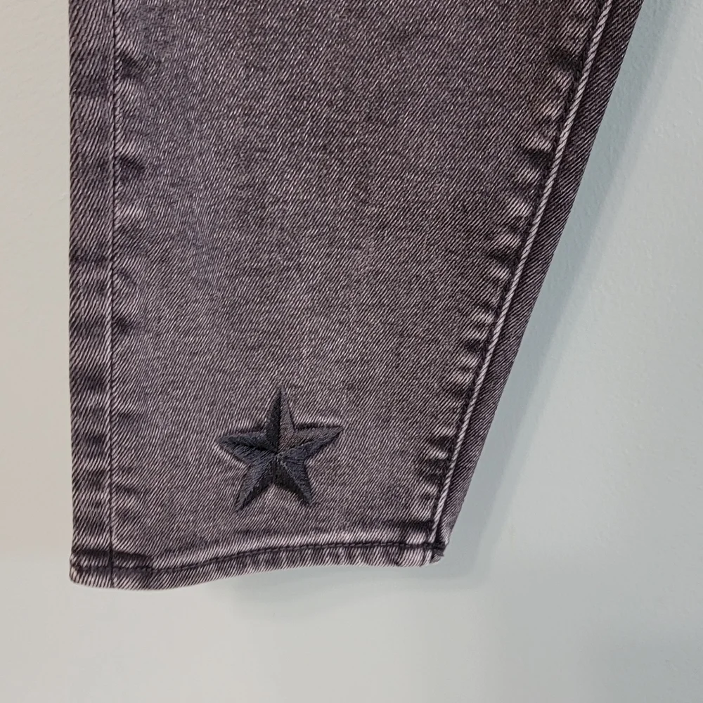 Driftwood‎ Womens Gizelle Embroidered Star Black Skinny Ankle Fit Jeans Size 26